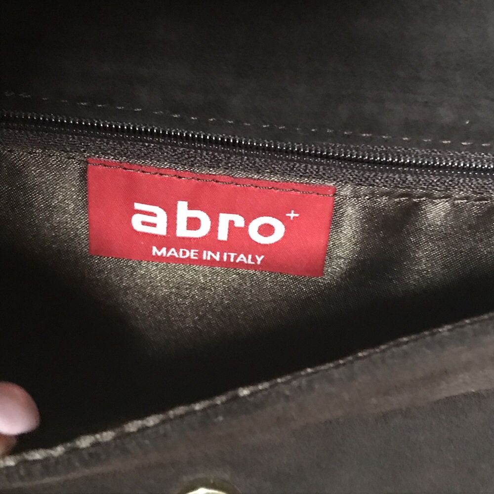ABRO torebka zamszowe z nitami