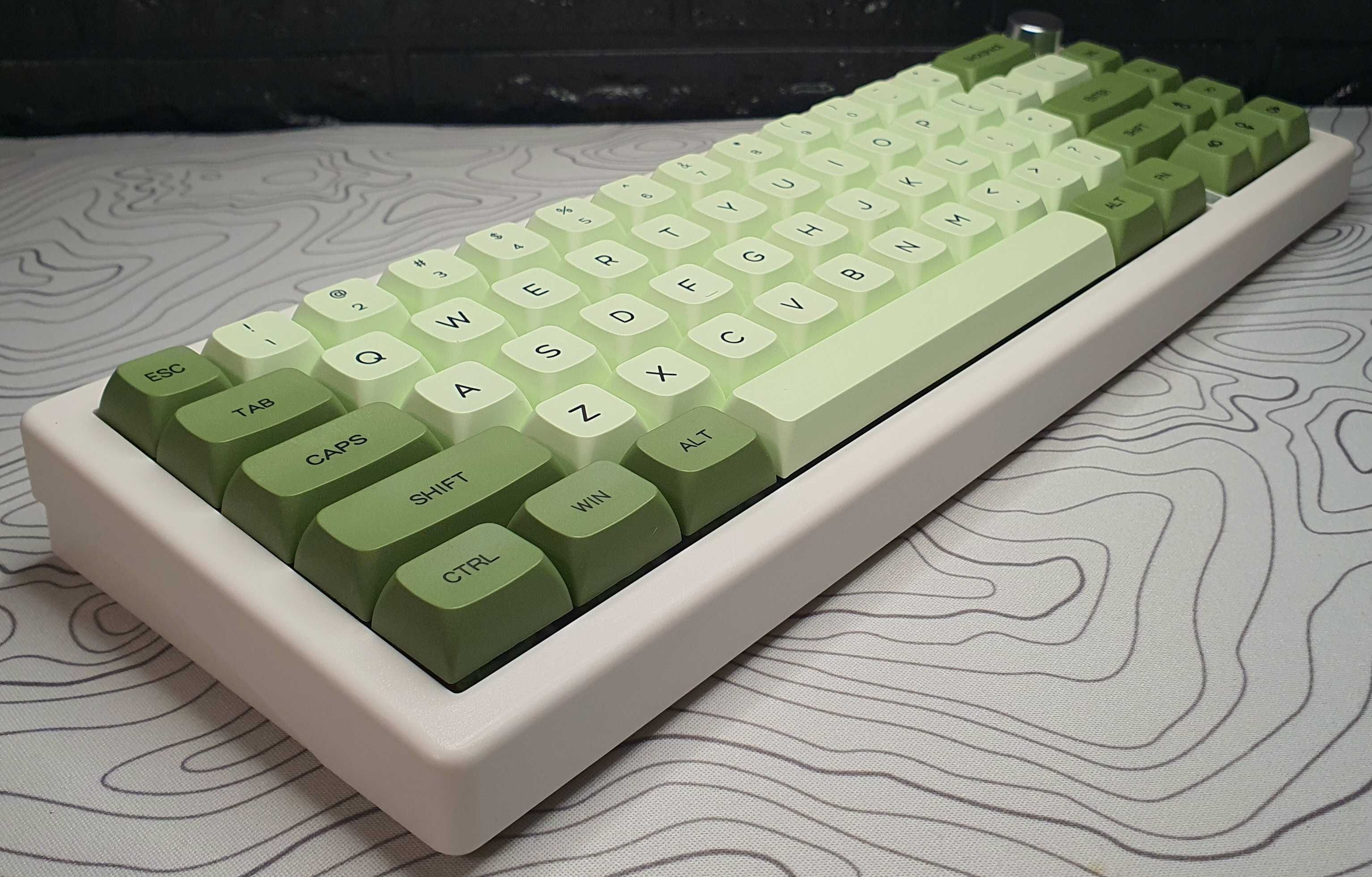 Кастомна механічна бездротова клавіатура GMK67 2,4 ГГц Silent Lemon V2