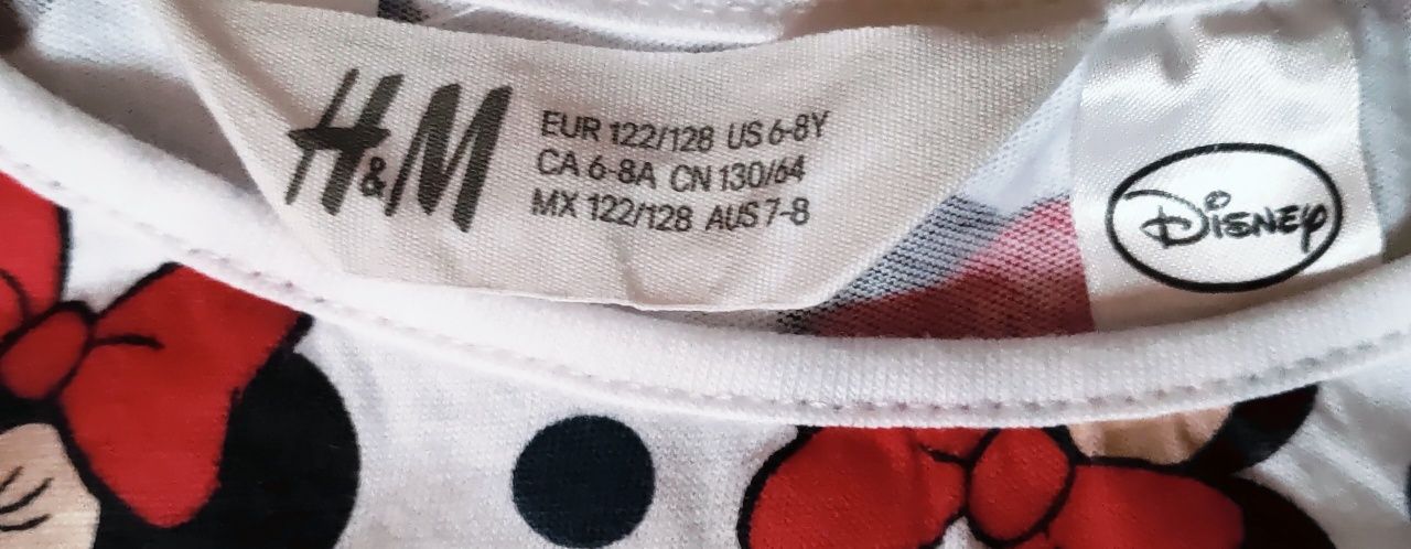 H&M Sukienka z myszką Minnie rozmiar 122/128