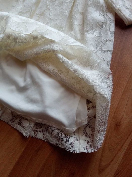 Sukienka kremowa komunia chrzest rozmiar S