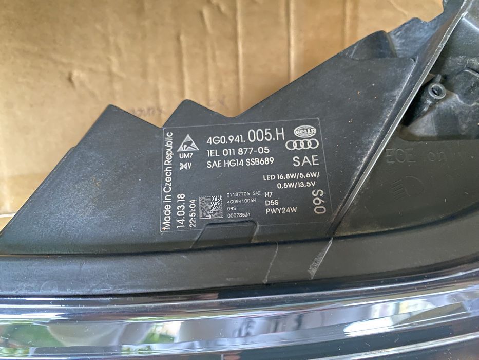 Фара Audi A6 C7 ліва левая рестайлінг ксенон 2015 2016 2017