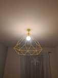 Lampa Cleoni wisząca sufitowa industrialna druciana metal diament