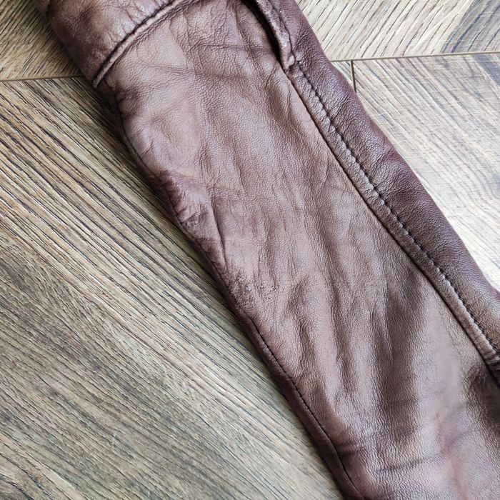 Bershka S, ramoneska damska brązowa vintage.