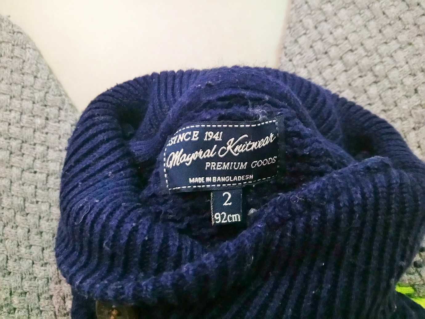 gruby sweter chłopięcy MAYORAL r. 92 dla chłopca 24m