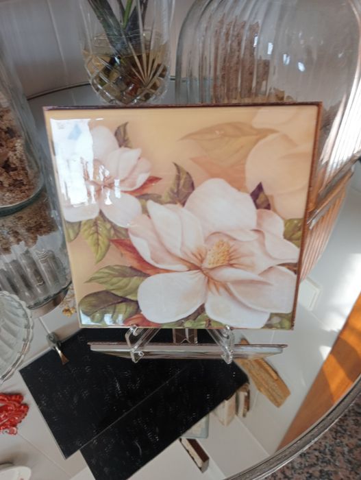 Azulejo pintado á mão _- para moldar  ou pendurar em aplicação própria
