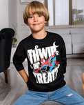 Bluza czarna chłopięca 122 128 spiderman