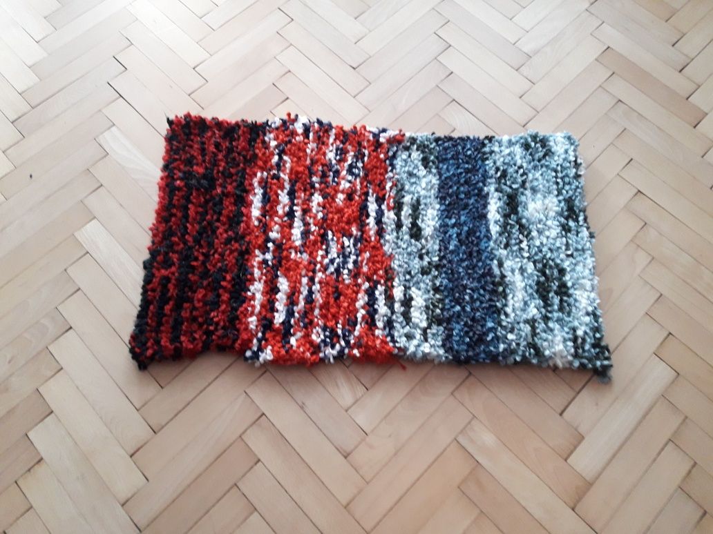 Mini koc kocyk z czystej wełny ręczna robota hand made