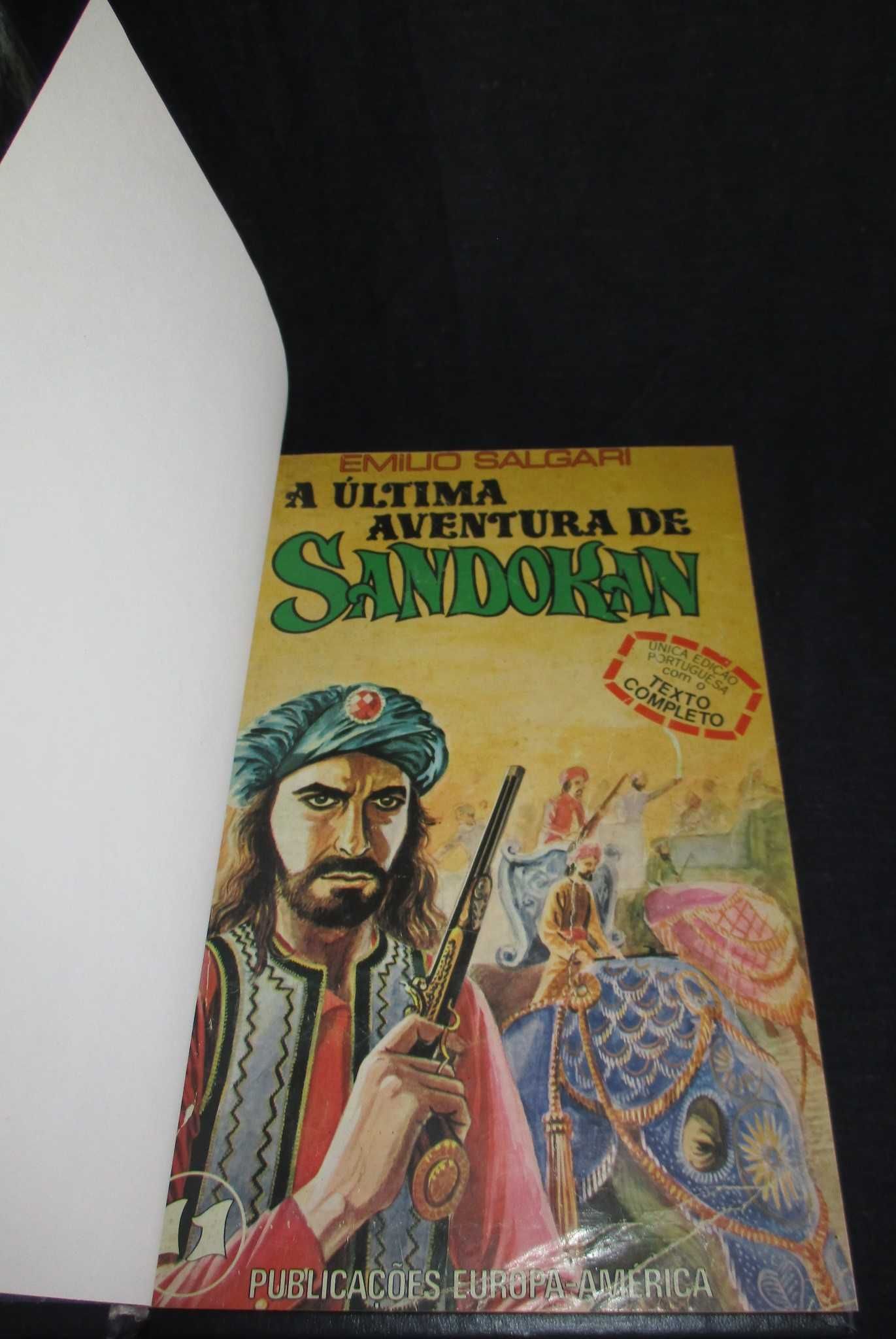 Livros Sandokan Emilio Salgari Europa-América Completo