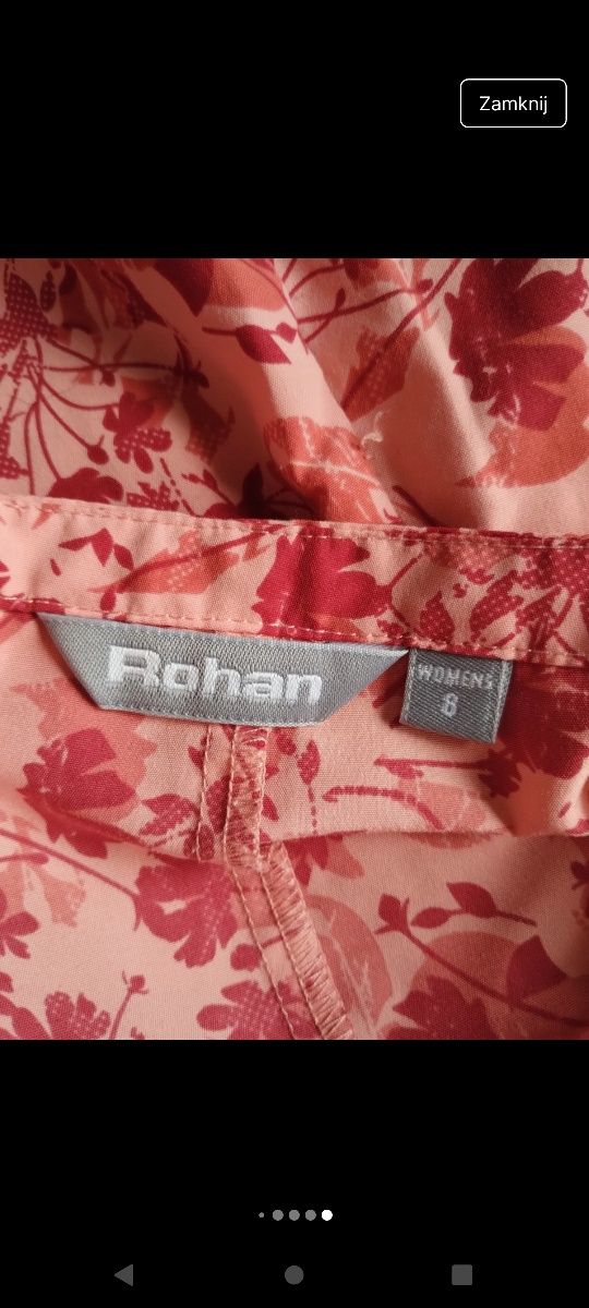 Sukienka na lato letnia Rohan rozm. 36 S kwiaty kobieca morelowa