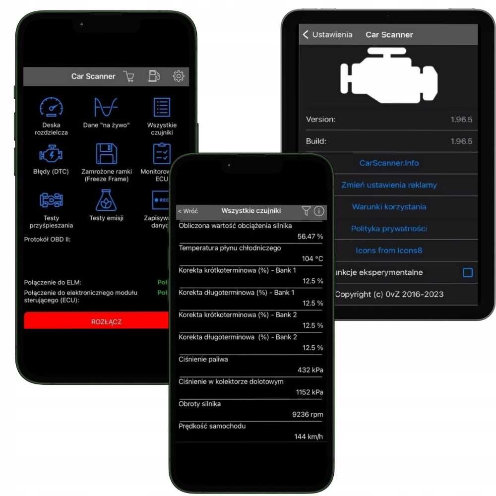 Interfejs Diagnostyczny ELM327 iCar2 Vgate OBD2 PL nowy zapakowany spr
