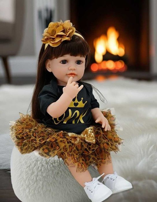 Інтерактивна лялька Реборн кукла в подарунковій коробці, Сміх, плач