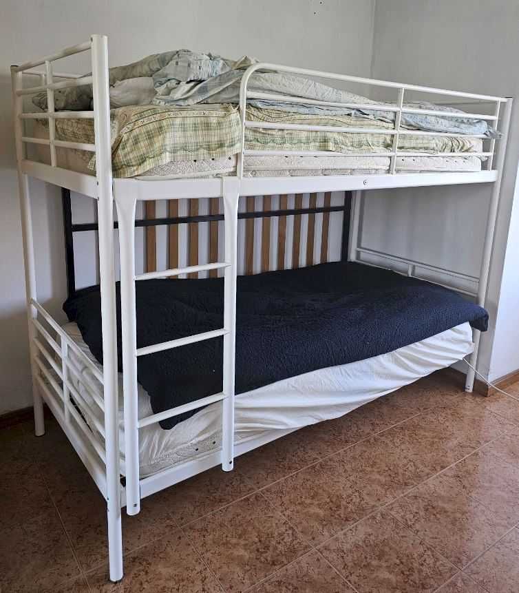 Cama Beliche Branco IKEA SVÄRTA 96x160x210 Branca