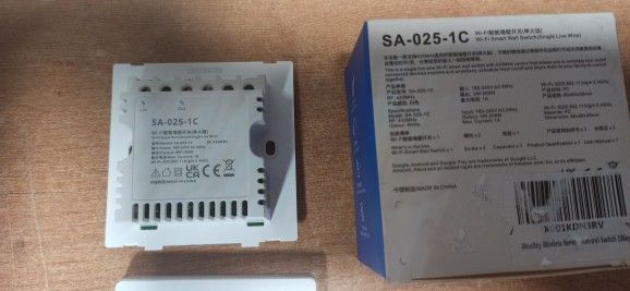 Woolley Sa-025-1C Bez Przewodu Neutralnego Przełącznik Ścienny Wifi