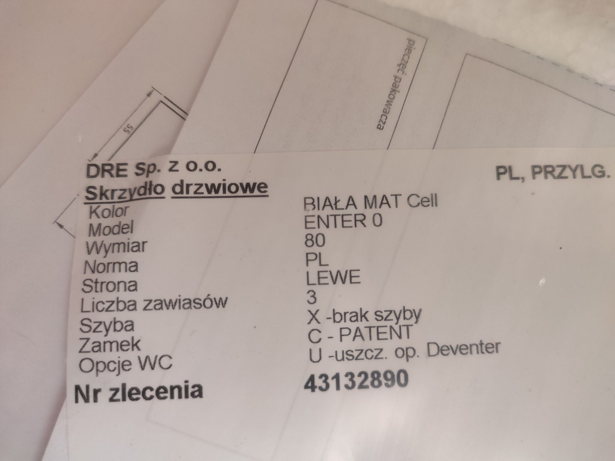 Nowe dźwi lewe 80