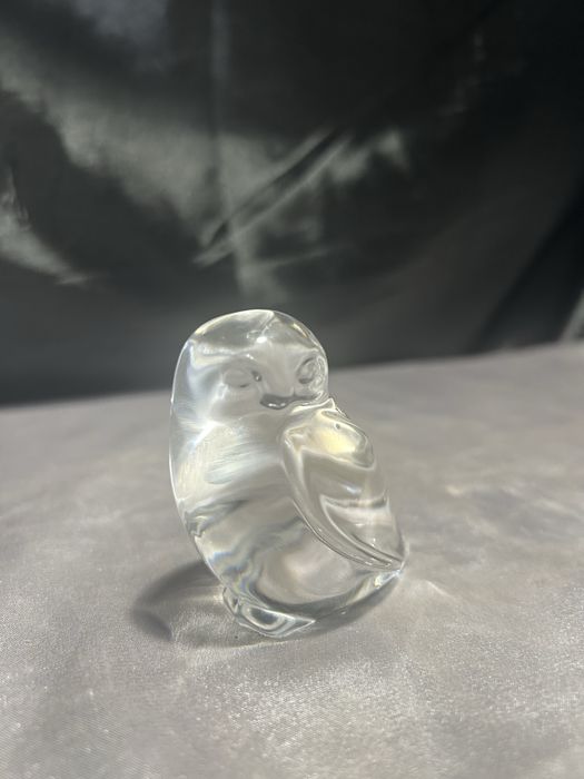 Szklana sowa – Hadeland Glassverk – szkło artystyczne, sygnowane