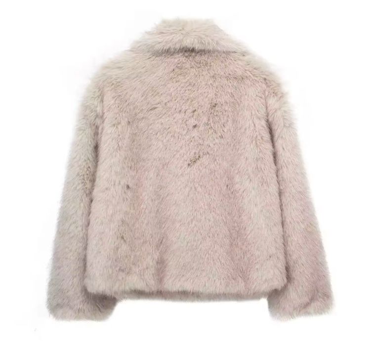 Futerko kożuszek damska kurtka płaszcz futro kożuch modna ramoneska