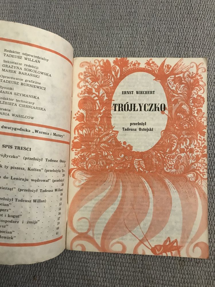 Bajki Trójłyczko Ernst Wiechert, opowieści dla dzieci i młodzieży