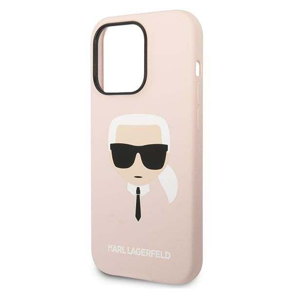 Etui Karl Lagerfeld Silicone do iPhone 14 Pro Max 6,7" Jasnoróżowy