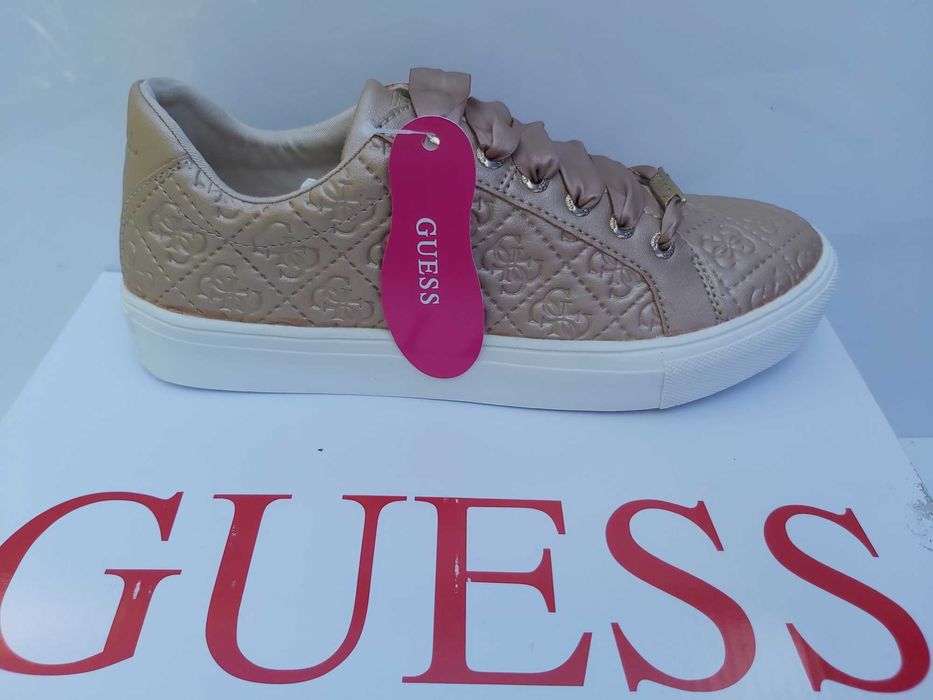 SP Nowe Sneakersy GUESS perłowe półbuty tenisówki 36