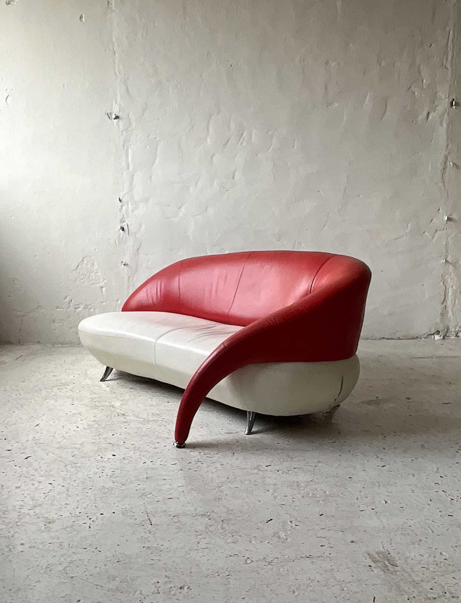 Fotel i sofa z lat 90 skóra vintage design