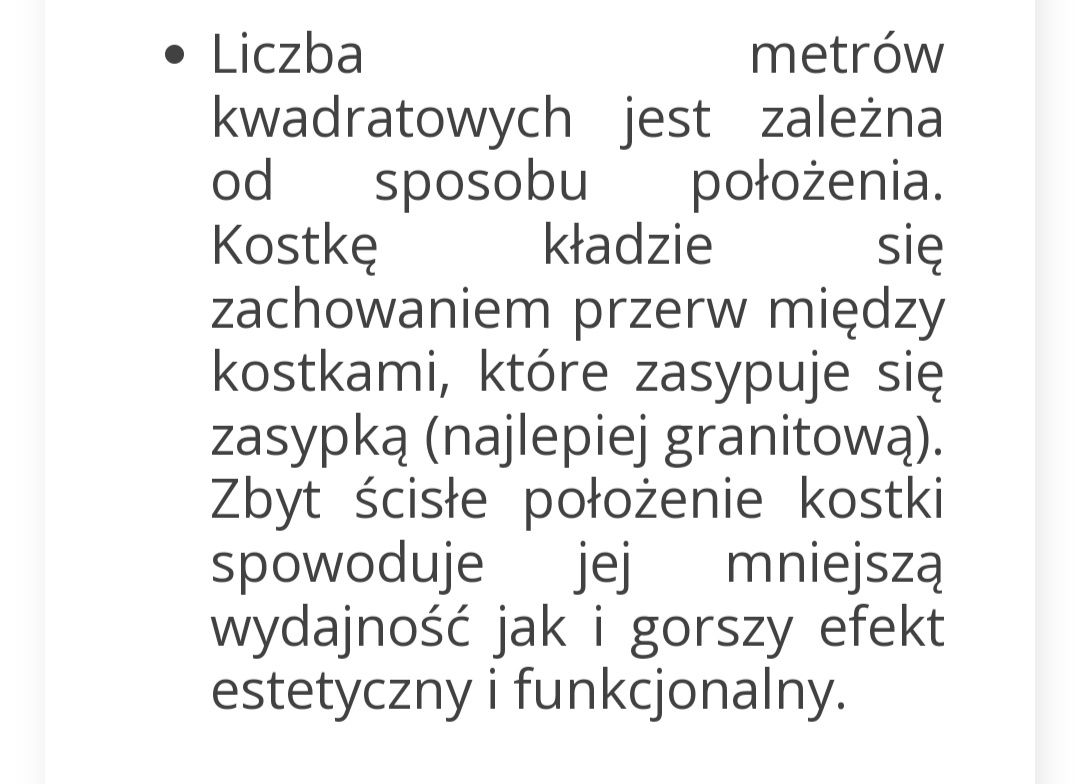 Kostka granitowa łupana 17 /15 cm kamień murowy