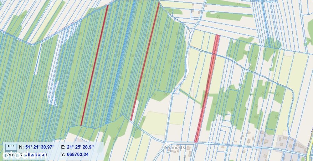 Działka rolna 6 700 m2 + działki leśne 4 100 m2