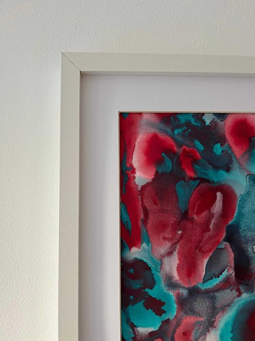 Pintura abstrata em acrílico