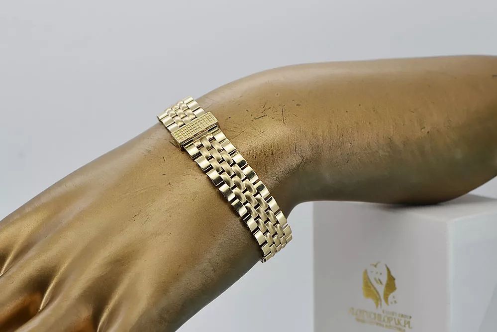 Złota bransoleta damska męska 14k styl zegarkowy coth003y&lbw008y Wr