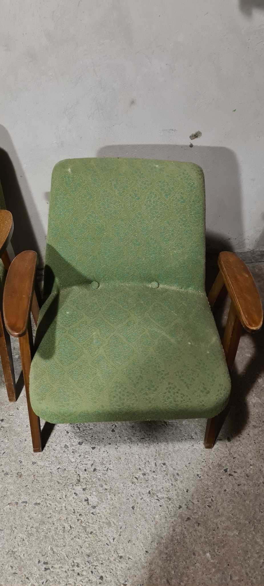Zestaw foteli i krzeseł z PRL