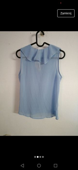 Blekitna Bluzka z falbana 40