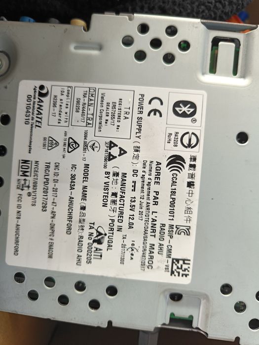 Radio 2 din Ford Transit Custom Connect kompletne wyświetlacz z moduł