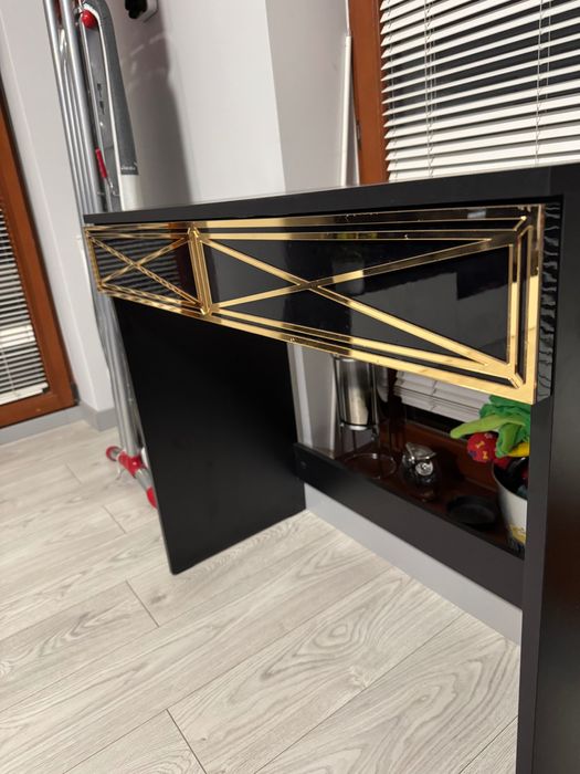 Toaletka glamour złota czarna / stanowisko fryzjerskie/ toaletka PILNE