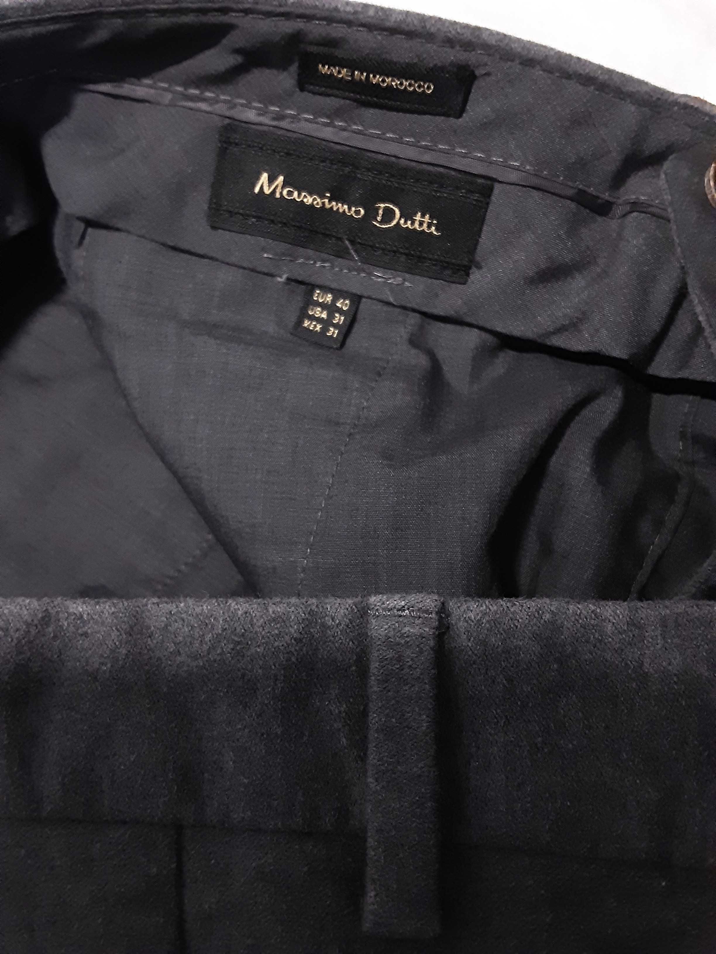 40 spodnie szare smart casual Massimo Dutti