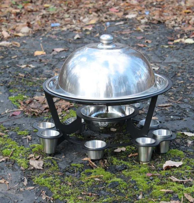 Садж для шашлику / Садж для шашлыка с подогревом - d 35см +комплект 9!