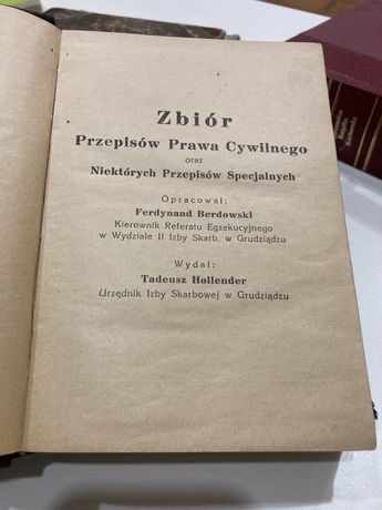 Prawo Cywilne - Zbiór Przepisów - T. Hollender 1937