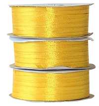 Tasiemka satynowa 3 mm Żółty 8012 (91mb)
