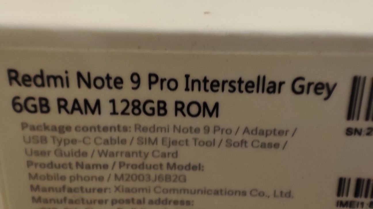 Продаю смартфон Xiaomi Redmi Note 9 Pro