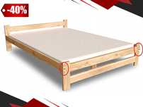 Stabilne ŁÓŻKO DREWNIANE 140x200cm Stelaż Producent Polska Sosna  -40%