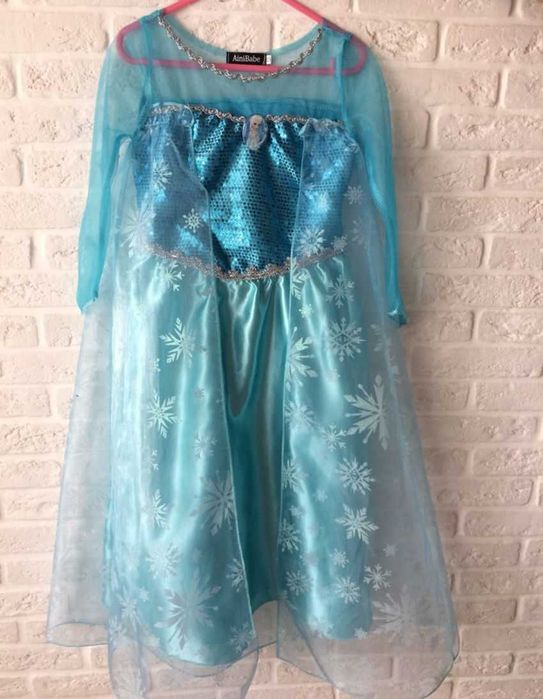 Sukienka karnawałowa Elsa Kraina Lodu r 98-110, 3-5 lat Nowa
