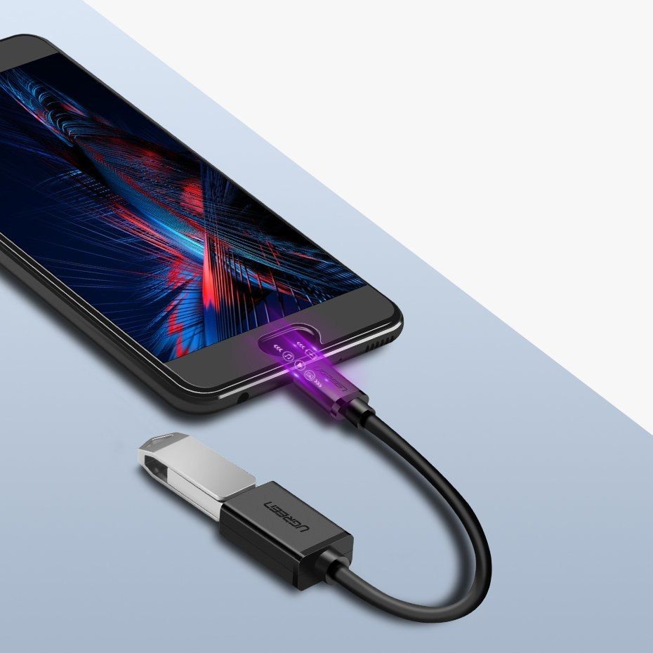 Adapter Przejściówka Kabel Ugreen Otg Z Usb 3.0 Na Usb Typ C Czarny