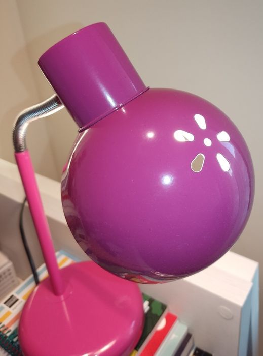 Candeeiro secretária rosa fúcsia