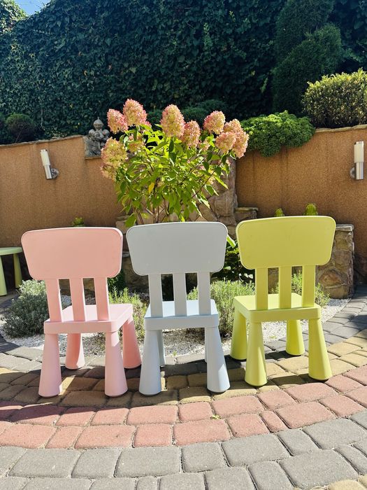 Дитячий стіл IKEA MAMMUT Стільці Маммут