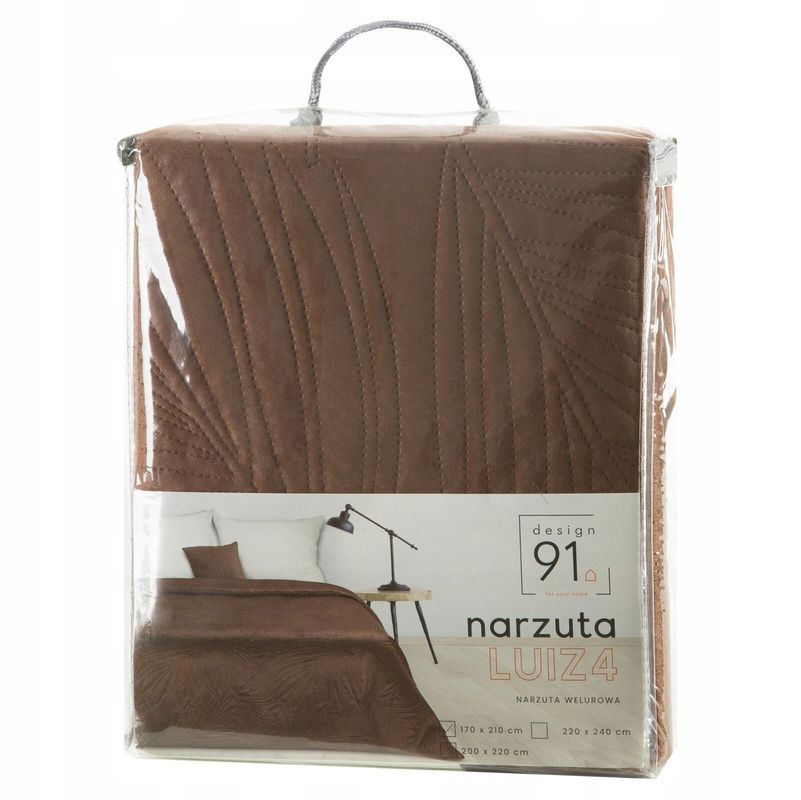 Narzuta Welurowa 170x210 pikowana dekoracyjna pled na łóżko Luiz4