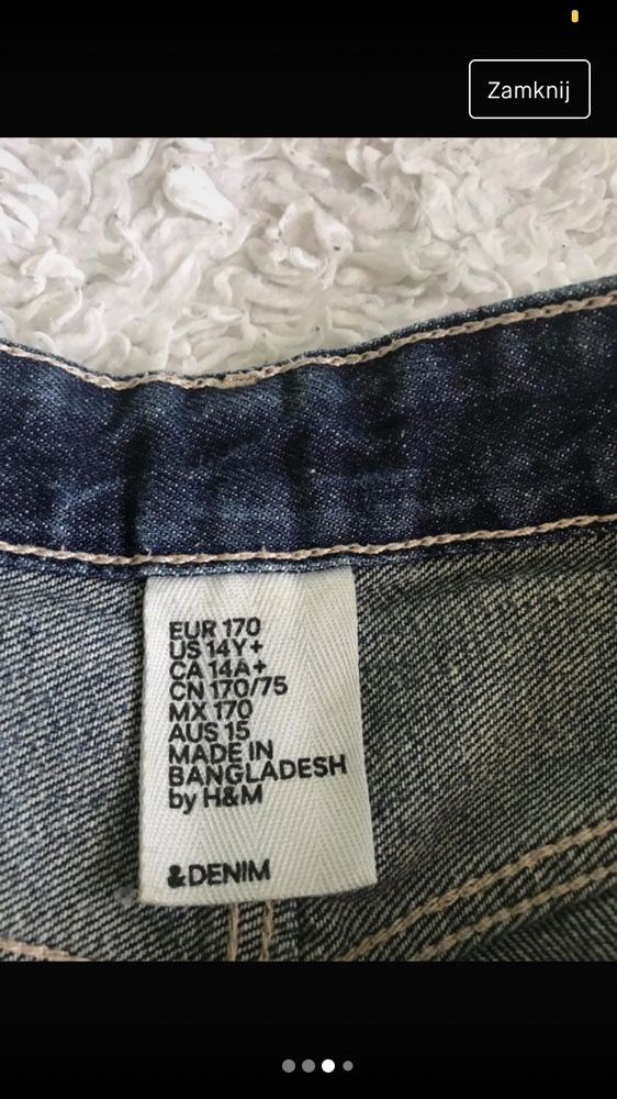Krótkie spodenki h&m jeansowe dżinsowe lato