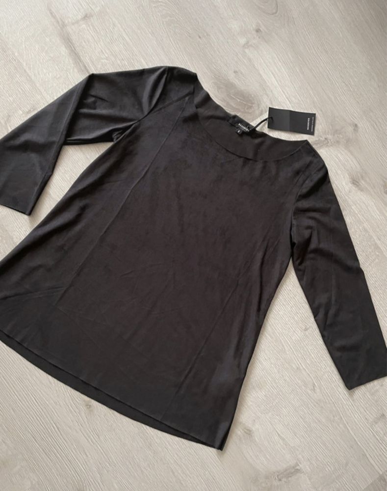 Zamszowa bluzka czarna Reserved nowa S 36