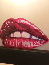 Usta ozdoba z kartonu tektury na ściane czerwone dekoracja wnętrz lips