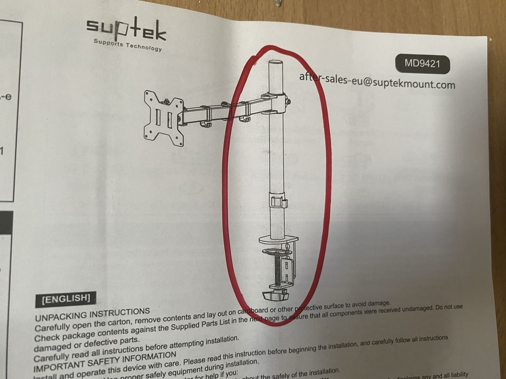 Barra para Suporte para monitor