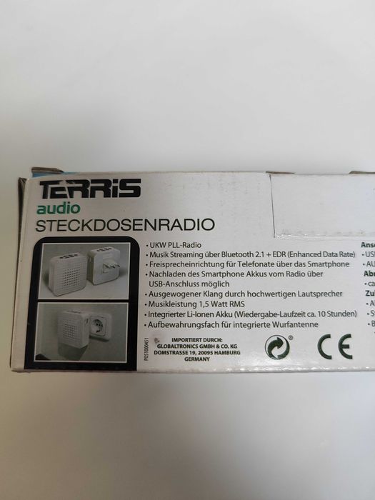 Radio Przenośne Sieciowo-Akumulatorowe Terris PR 263 Białe