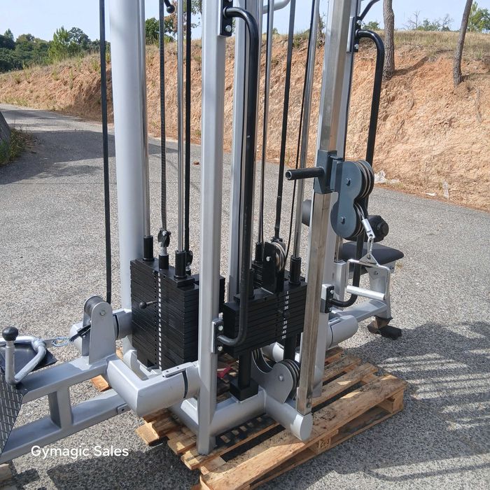 GYMAGIC- Multiestação ,5 postos  e barra de ligação Strong Master