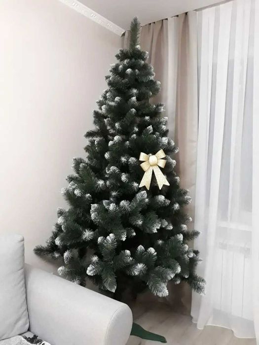 Снежная Королева|1м искусственная новогодняя елка|ель с бел. кончиками